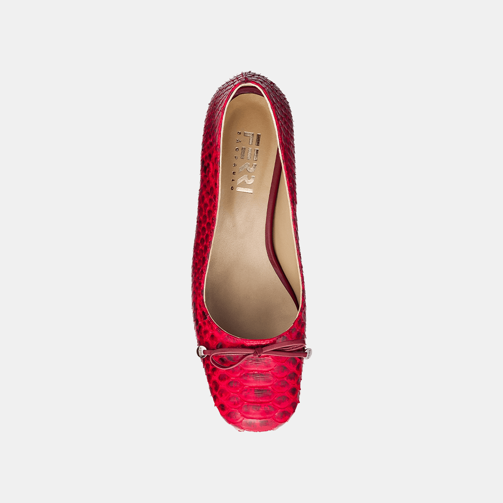 Scarpin Clássico Python Cereja