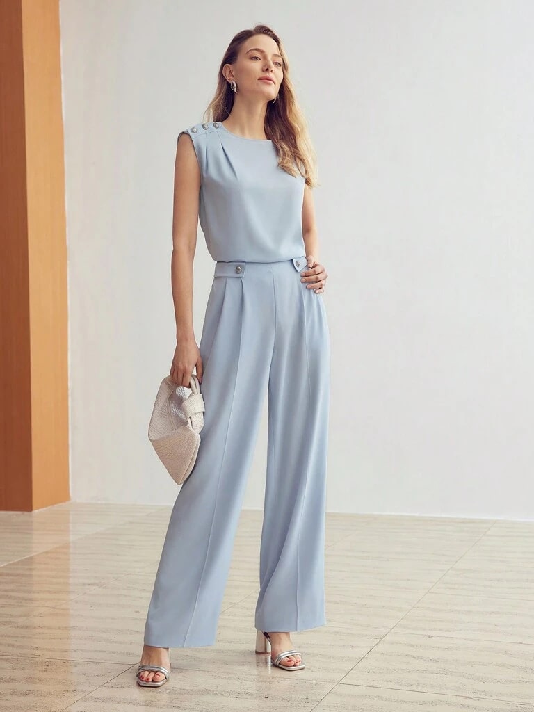 Calça Feminina Social Plissada