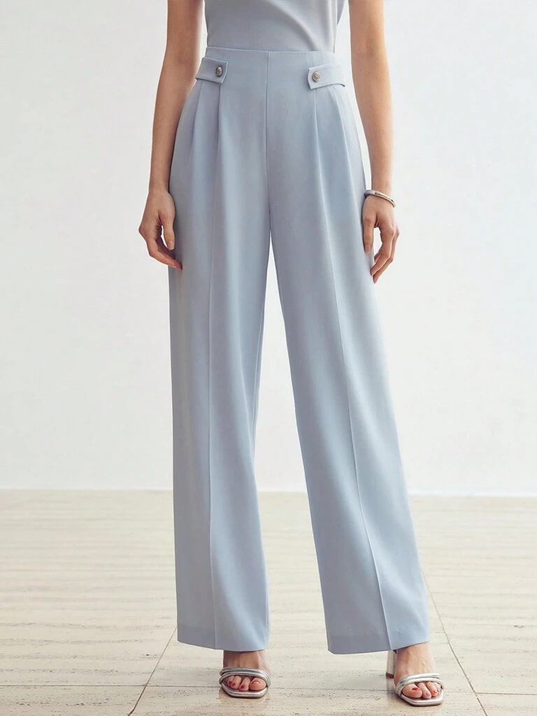 Calça Feminina Social Plissada