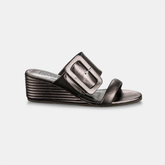 Sandália Anabela Metalizada