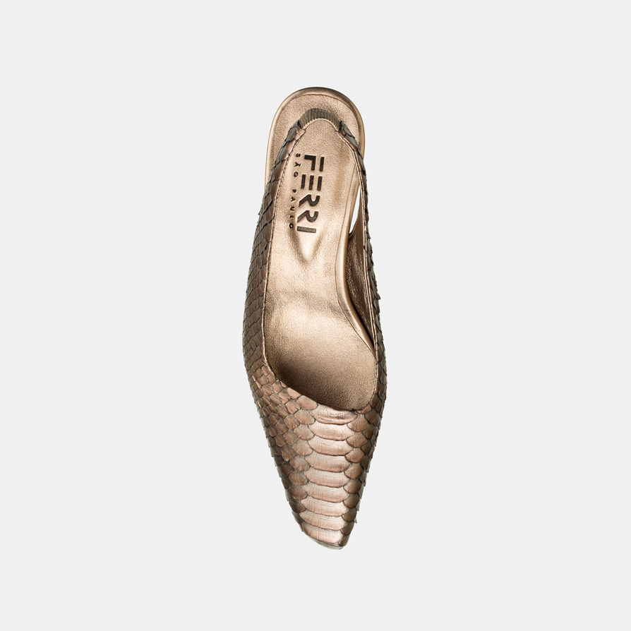 Sling Back Python Metalizado