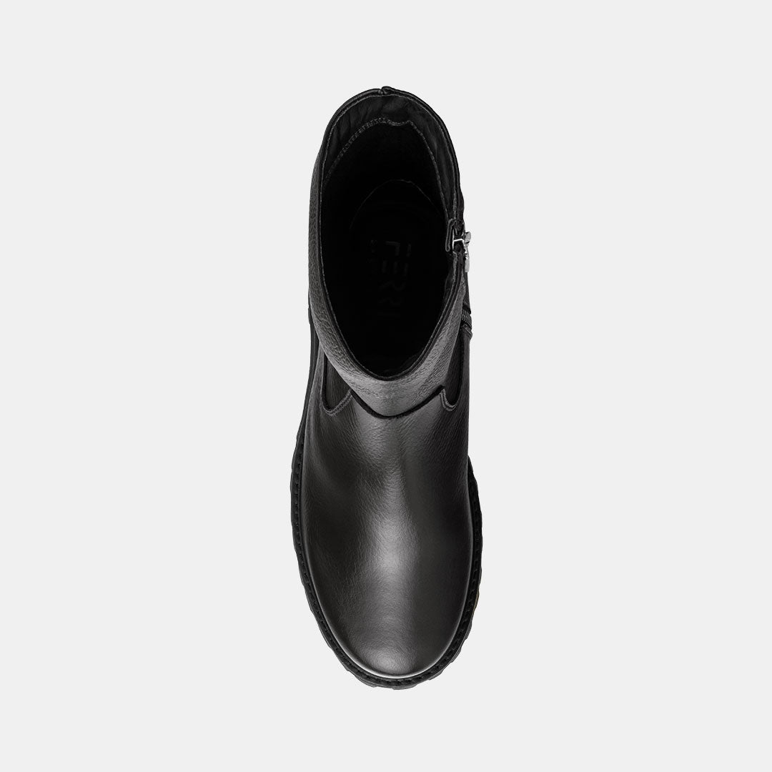 Bota Tratorada Cano Médio Preta