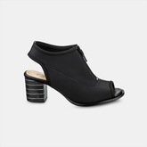 Sandália Salto Alto Elastano Zíper