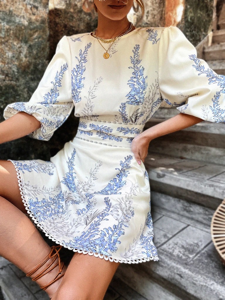 Vestido Curto Estampado Parma