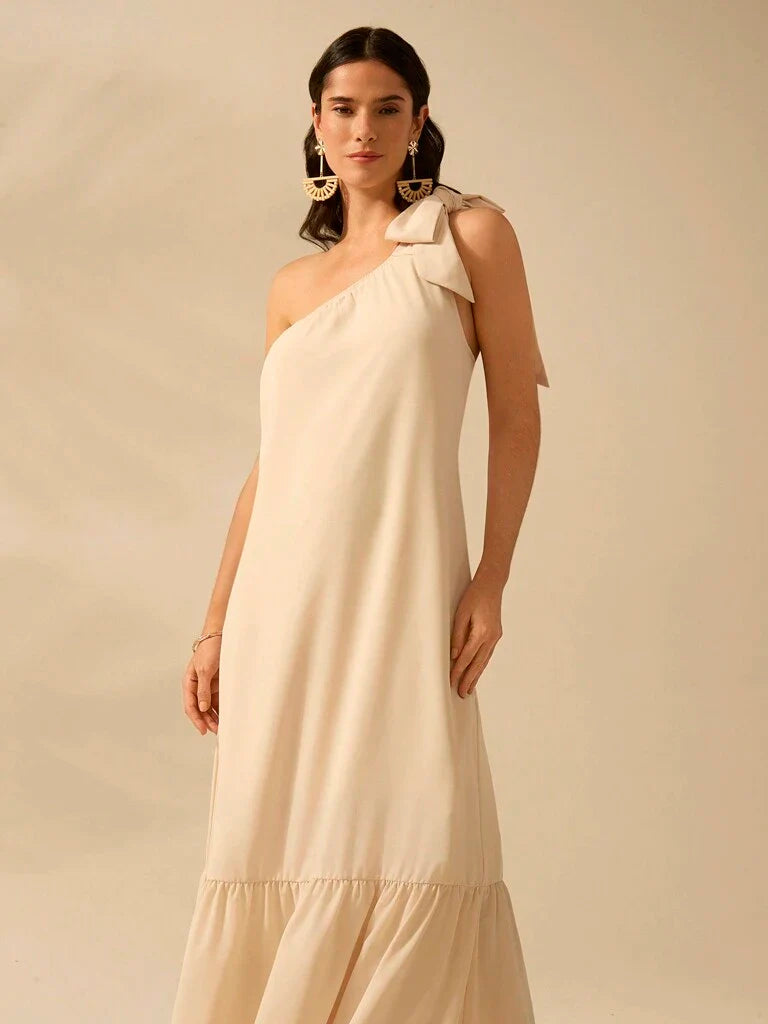 Vestido Longo Bege Dublin