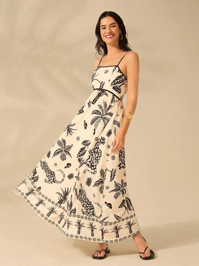 Vestido Longo Estampado Sevilha