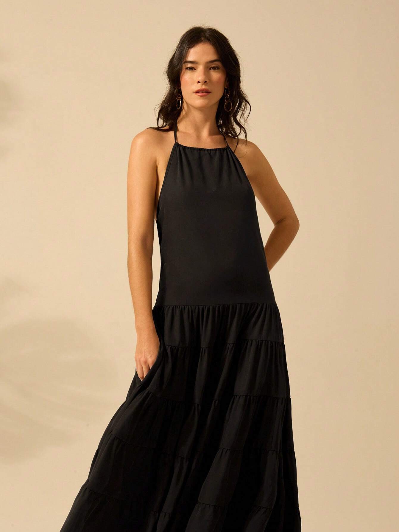 Vestido Longo Preto Panamá