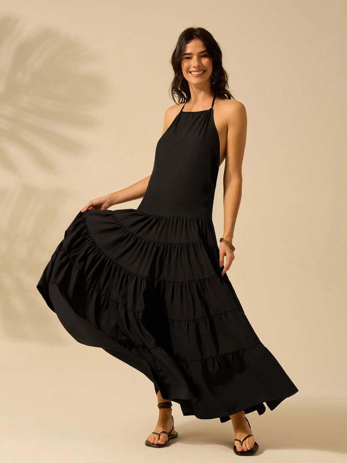 Vestido Longo Preto Panamá
