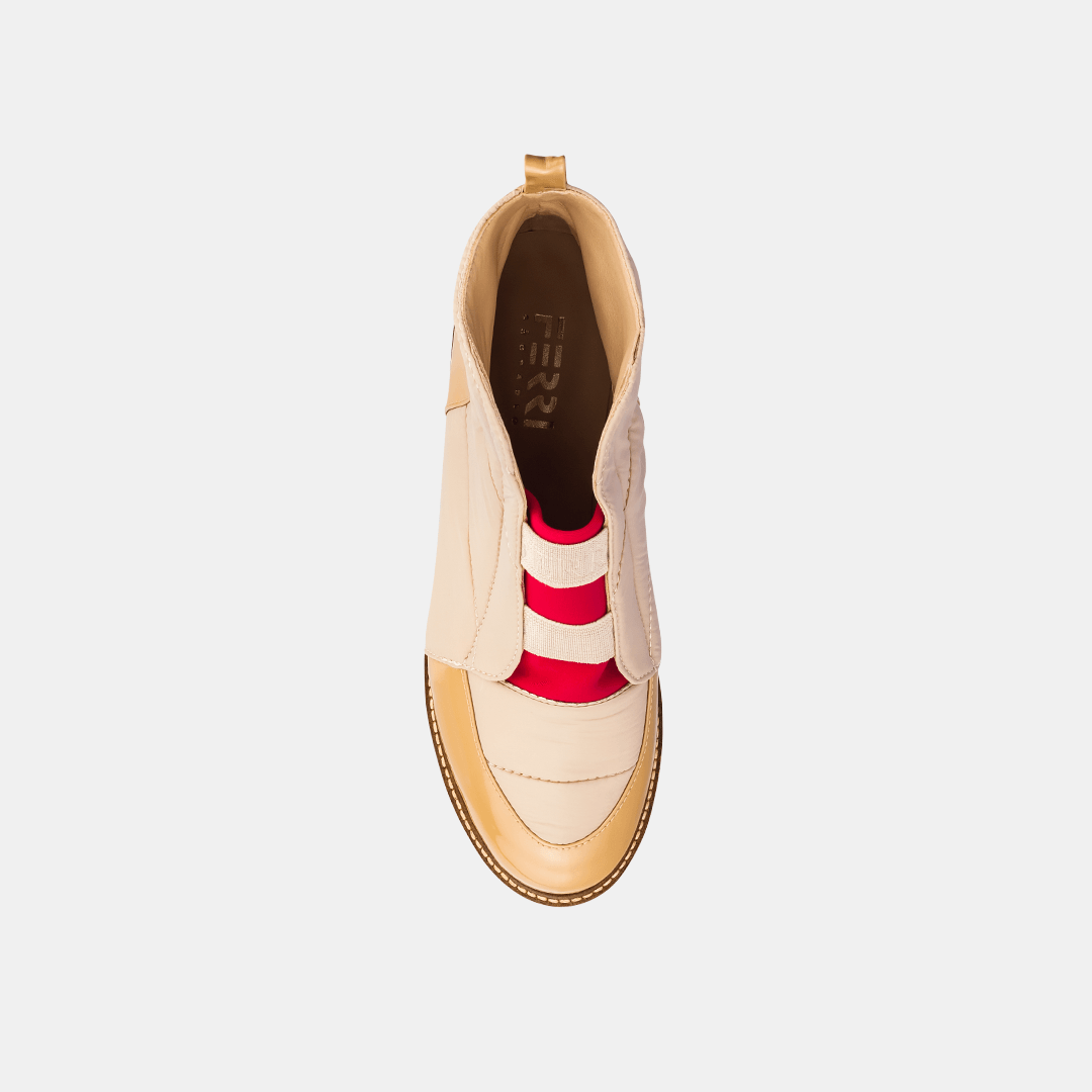 Bota Nylon Bege Tratorada