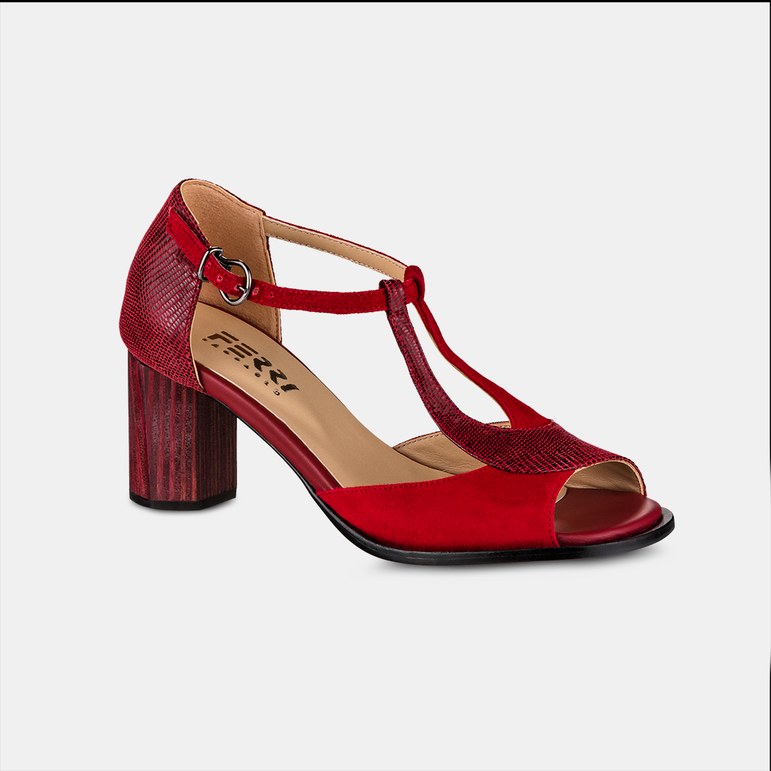 Sandália Salto Alto Florença Red