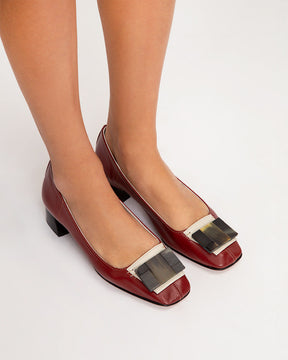 Scarpin Marchetaria Cereja