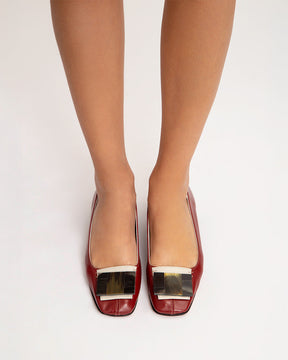 Scarpin Marchetaria Cereja