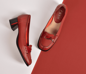 Mocassim Gravata Cereja