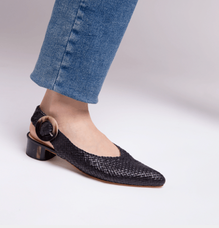 Sapato Bico Fino Tressê