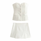 Conjunto Feminino Alfaiataria Branco Isa