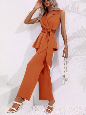 Conjunto Feminino Alfaiataria Laranja Queimado