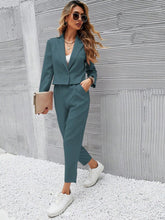 Conjunto Feminino Azul Cadete Alfaiataria