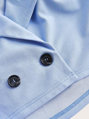 Conjunto Feminino Calça e Jaqueta Curta Azul Malvinas