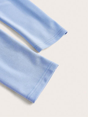 Conjunto Feminino Calça e Jaqueta Curta Azul Malvinas