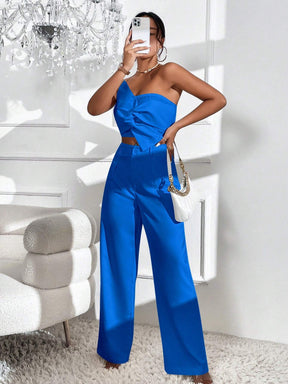 Conjunto Feminino Elegância Privé Azul