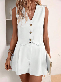 Conjunto Feminino Short e Blusa Branco