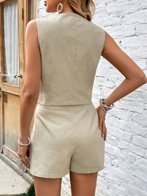 Conjunto Feminino Short e Colete