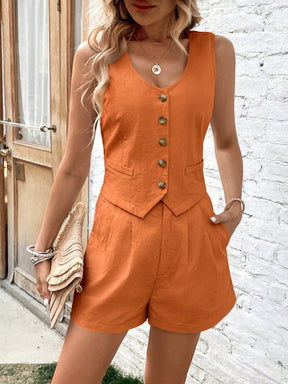 Conjunto Feminino Short e Colete