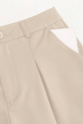Conjunto Viviane Calça Pantalona e Colete Cáqui