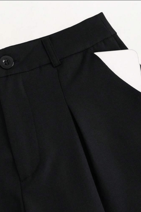 Conjunto Viviane Calça Pantalona e Colete Preto