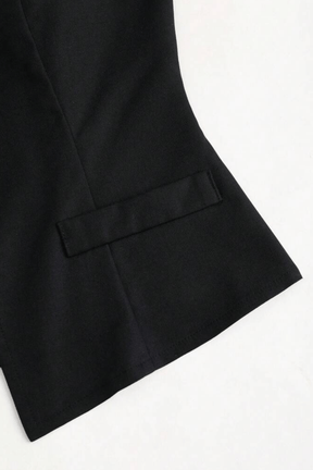 Conjunto Viviane Calça Pantalona e Colete Preto