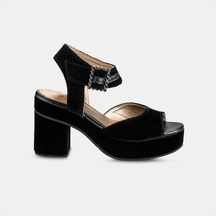 Sandália Plataforma Veludo