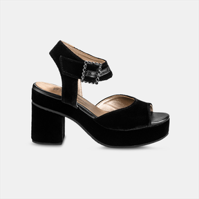 Sandália Plataforma Veludo
