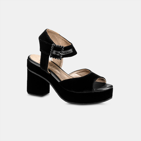 Sandália Plataforma Veludo