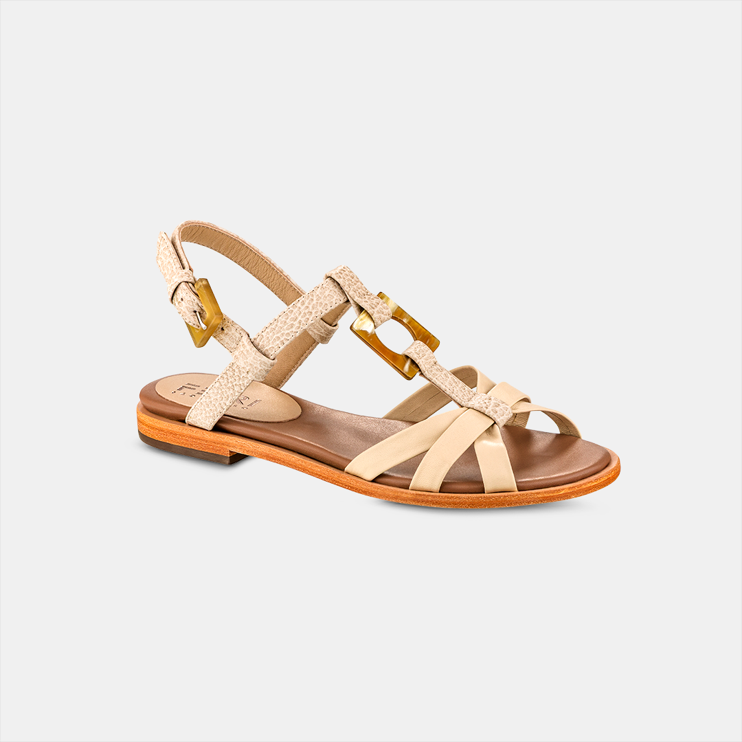 Sandália Rasteira Off White