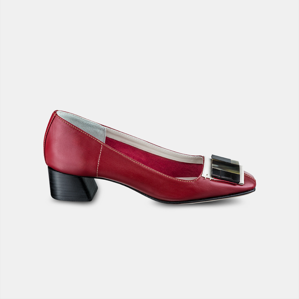 Scarpin Marchetaria Cereja