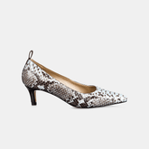 Scarpin Bico Fino Python Light Blue