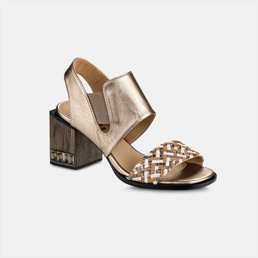 Sandália Salto Pedra Tressê