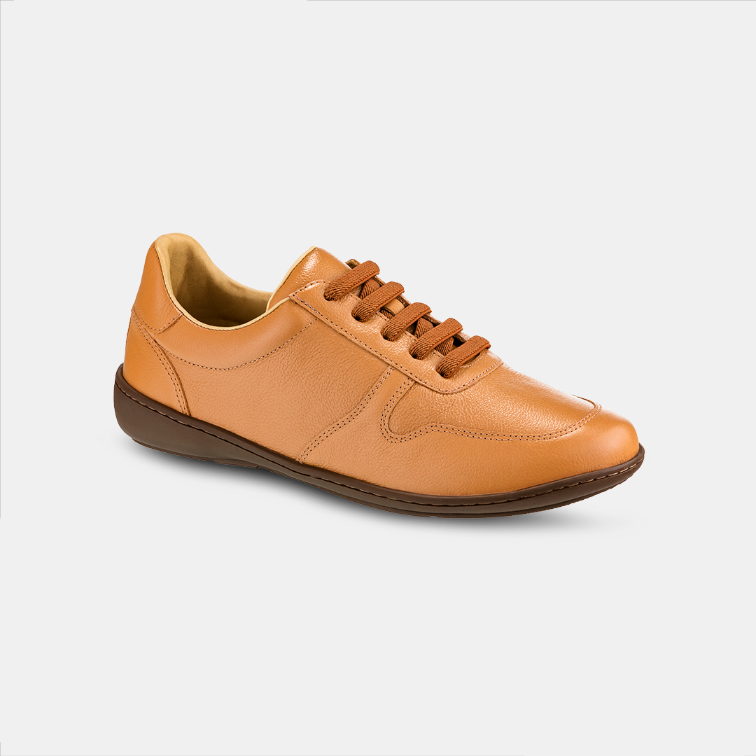 Tênis Couro Camel