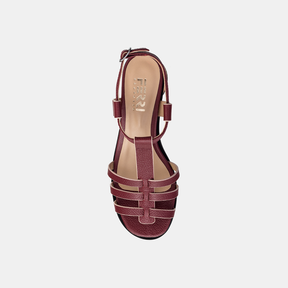 Sandália Tiras Cereja