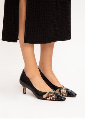 Scarpin Python Black & White