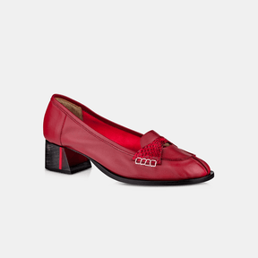 Mocassim Gravata Cereja