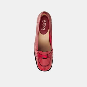 Mocassim Gravata Cereja