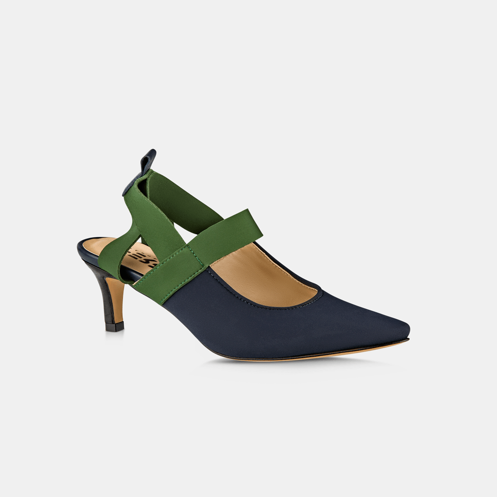 Scarpin Elastano Bicolor