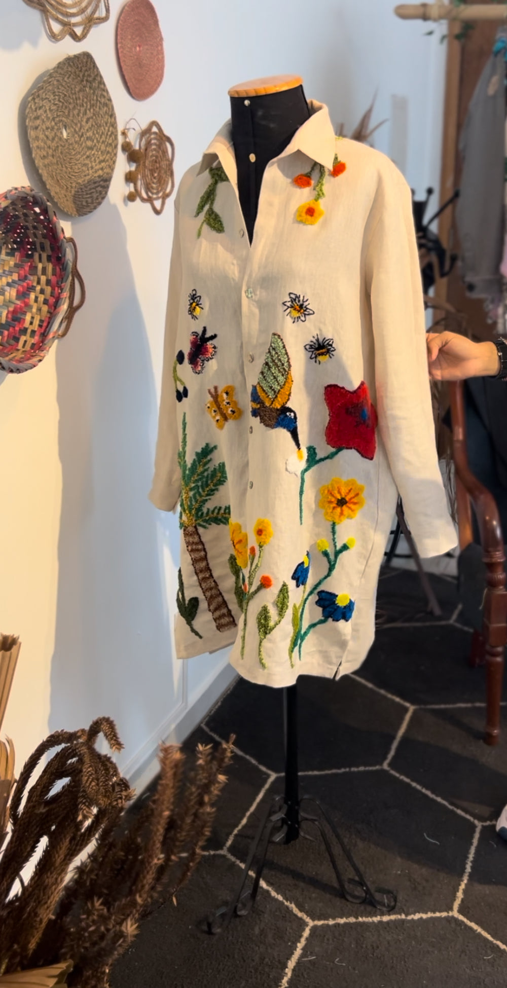 Vestido Bordado Nature