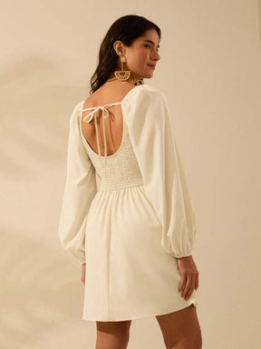 Vestido Branco Curto Lille