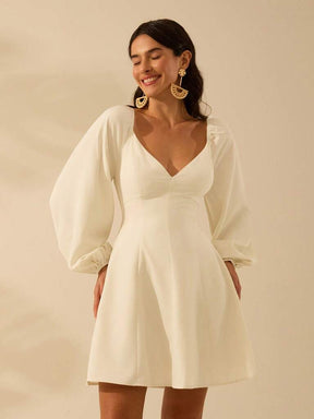 Vestido Branco Curto Lille