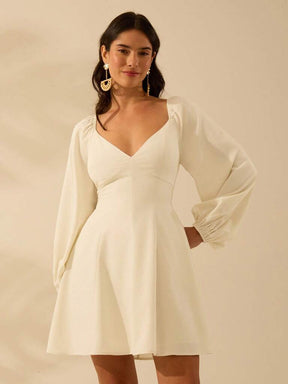 Vestido Branco Curto Lille