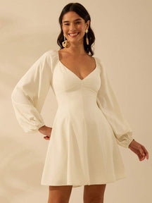 Vestido Branco Curto Lille