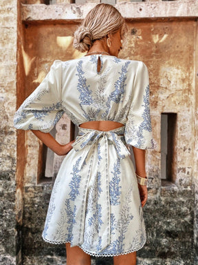 Vestido Curto Estampado Parma