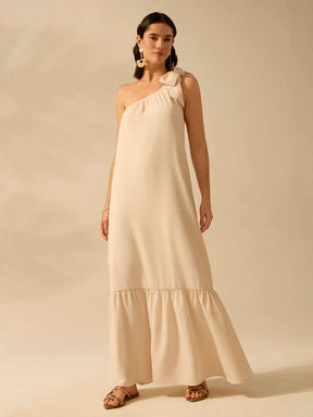 Vestido Longo Bege Dublin